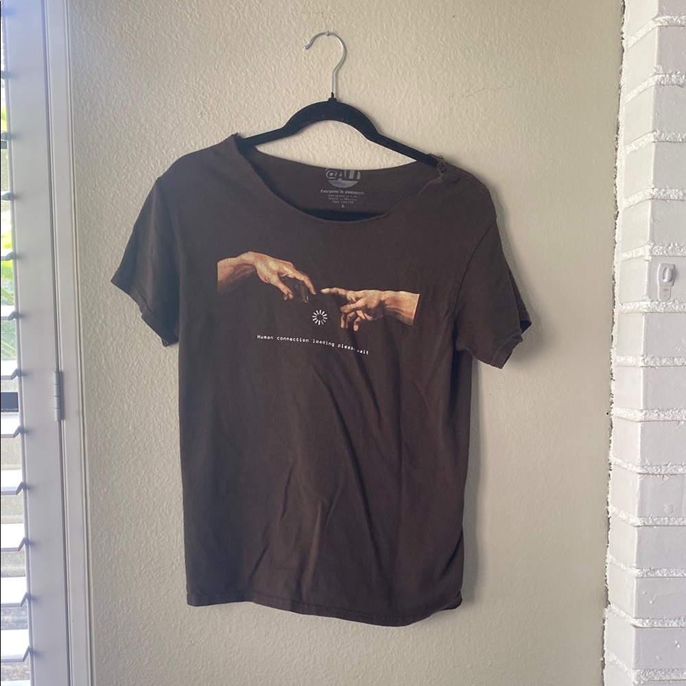 Brown Graphic T-Shirt for Men
